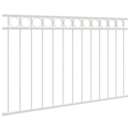 Garden Fence White Steel