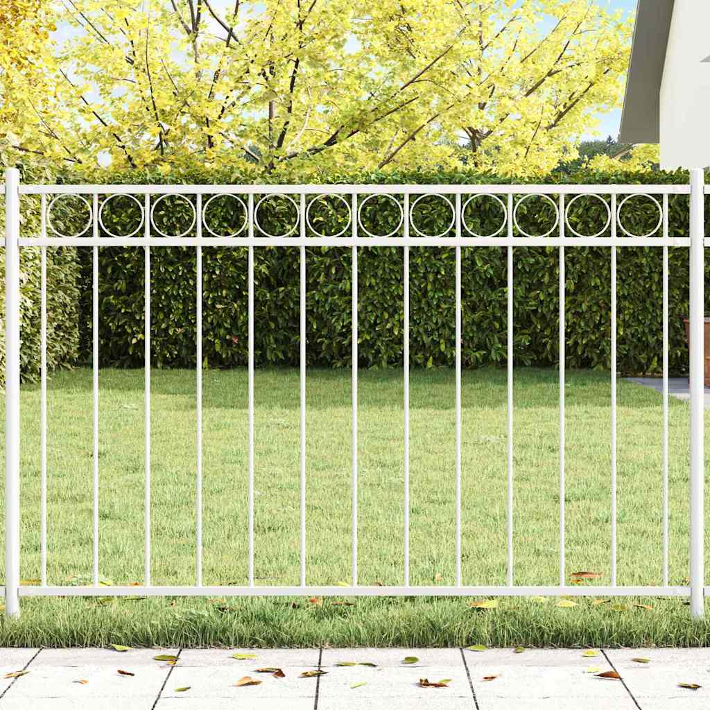 Garden Fence White Steel