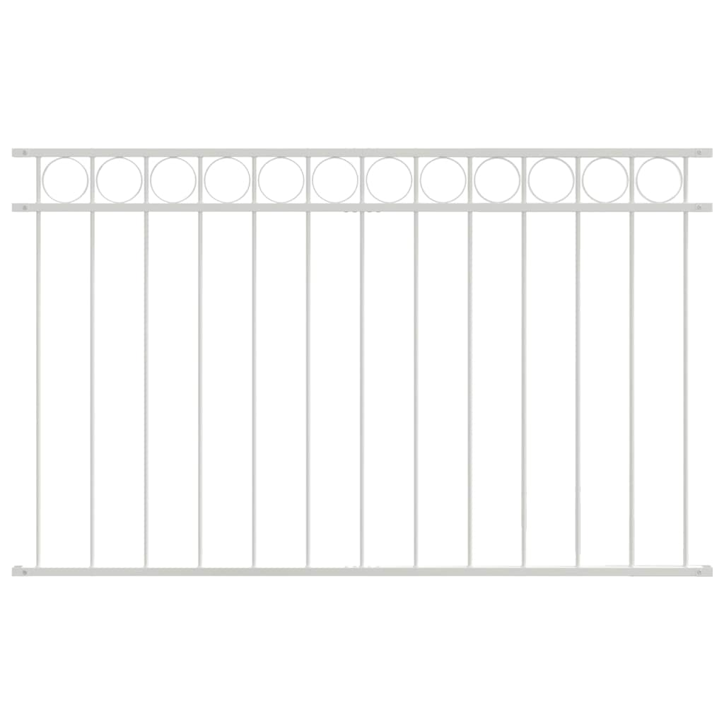 Garden Fence White Steel