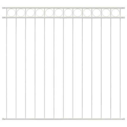 Garden Fence White Steel