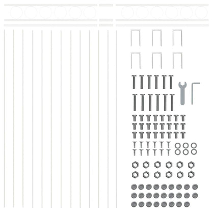 Garden Fence White Steel