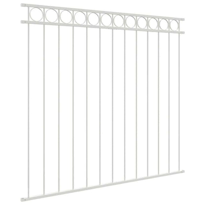 Garden Fence White Steel