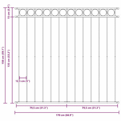 Garden Fence White Steel
