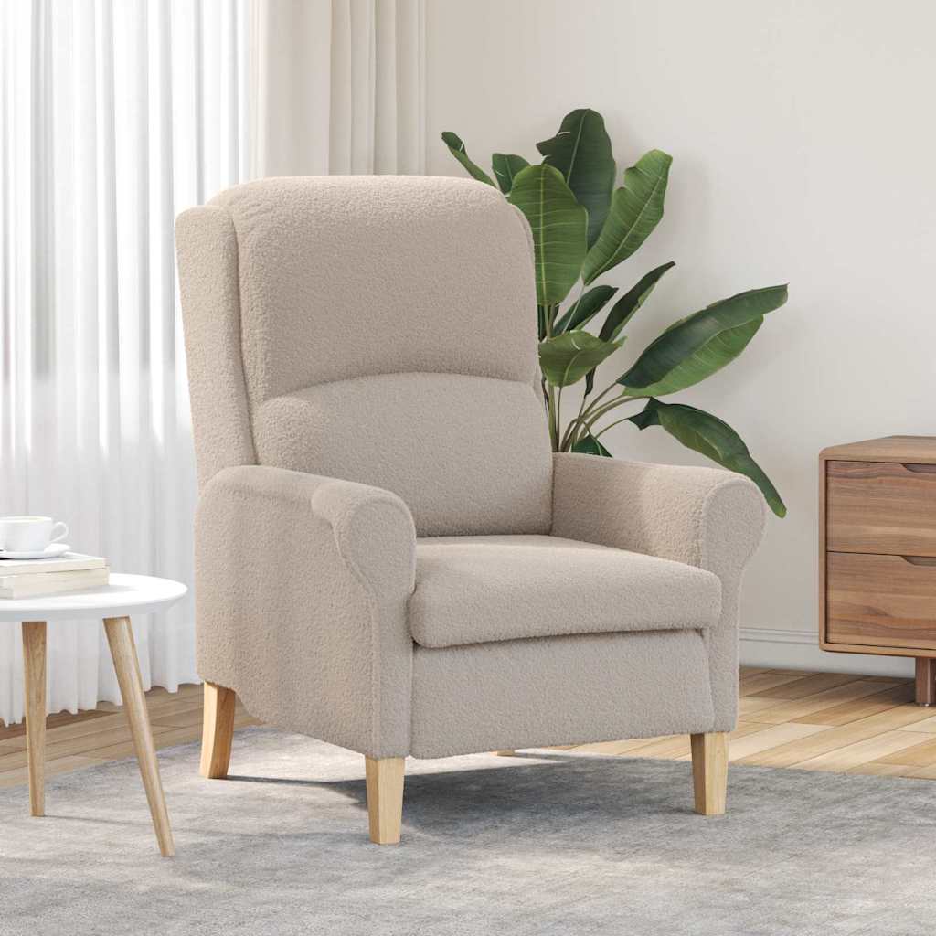 Armchair Light grey 76 x 94 x 102 cm