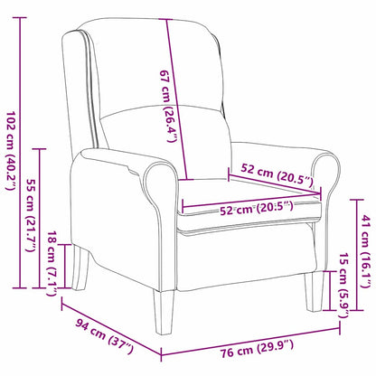 Armchair Dark grey 76 x 94 x 102 cm