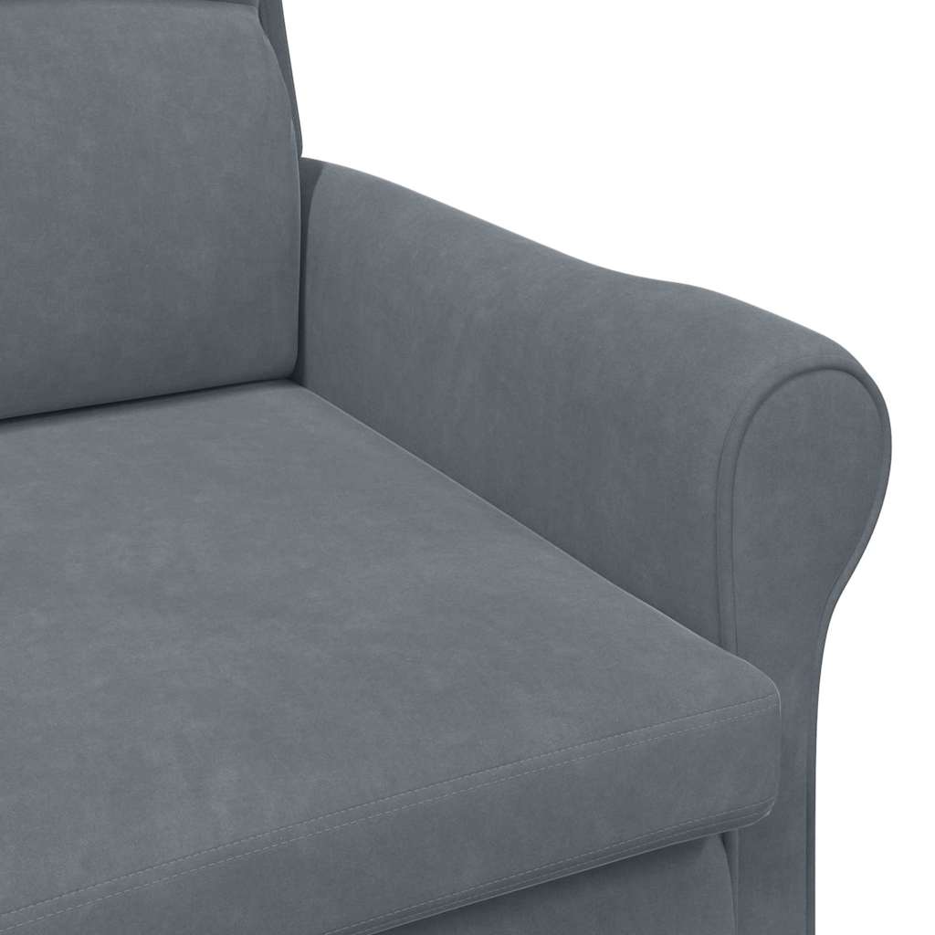 Armchair Dark grey 76 x 94 x 102 cm Velvet