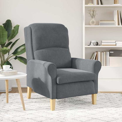 Armchair Dark grey 76 x 94 x 102 cm Velvet