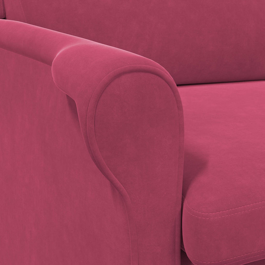 Armchair Wine red 76 x 94 x 102 cm Velvet