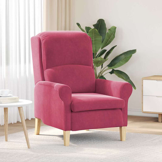 Armchair Wine red 76 x 94 x 102 cm Velvet