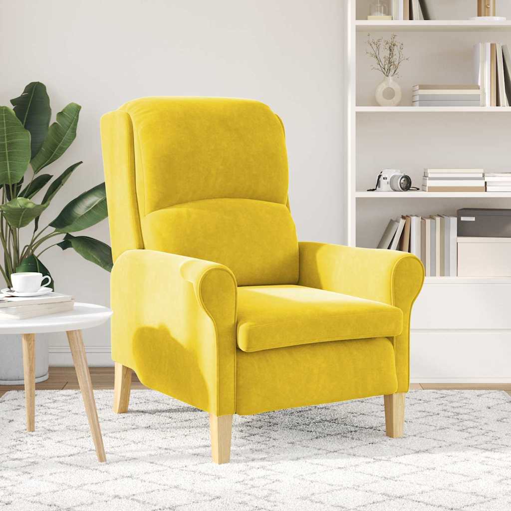 Armchair Yellow 76 x 94 x 102 cm Velvet