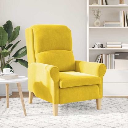 Armchair Yellow 76 x 94 x 102 cm Velvet
