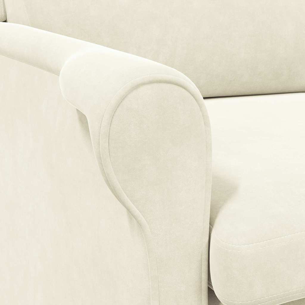 Armchair Cream 76 x 94 x 102 cm Velvet