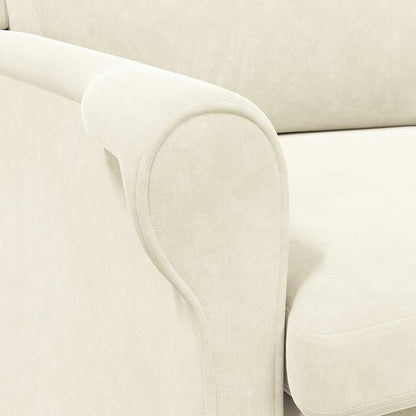 Armchair Cream 76 x 94 x 102 cm Velvet