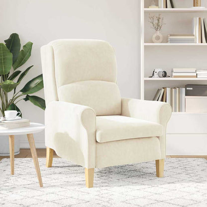 Armchair Cream 76 x 94 x 102 cm Velvet