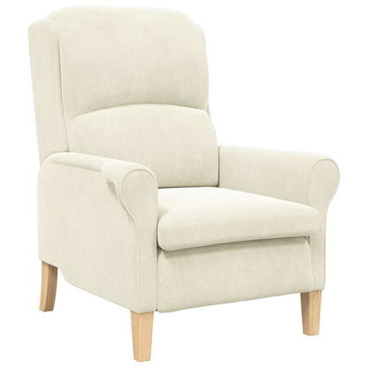 Armchair Cream 76 x 94 x 102 cm Velvet