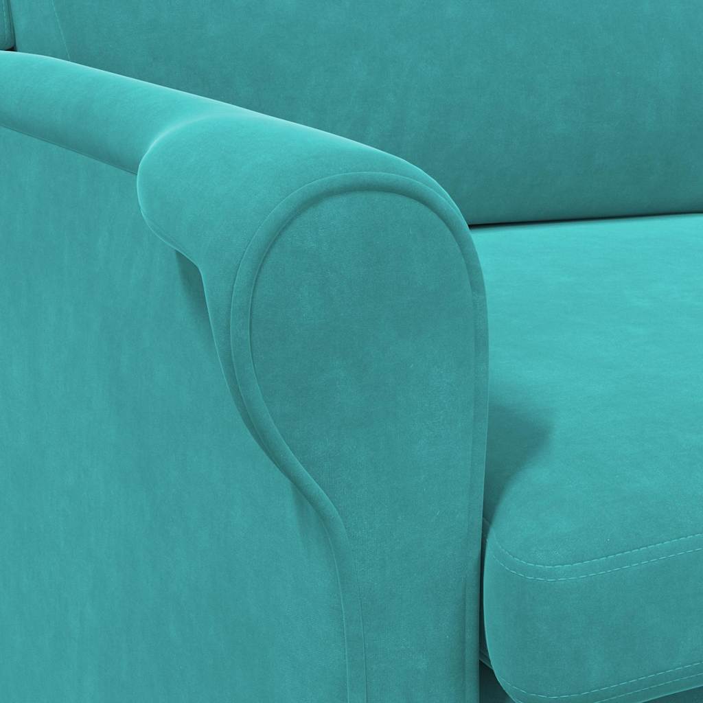 Armchair Turquoise 76 x 94 x 102 cm Velvet