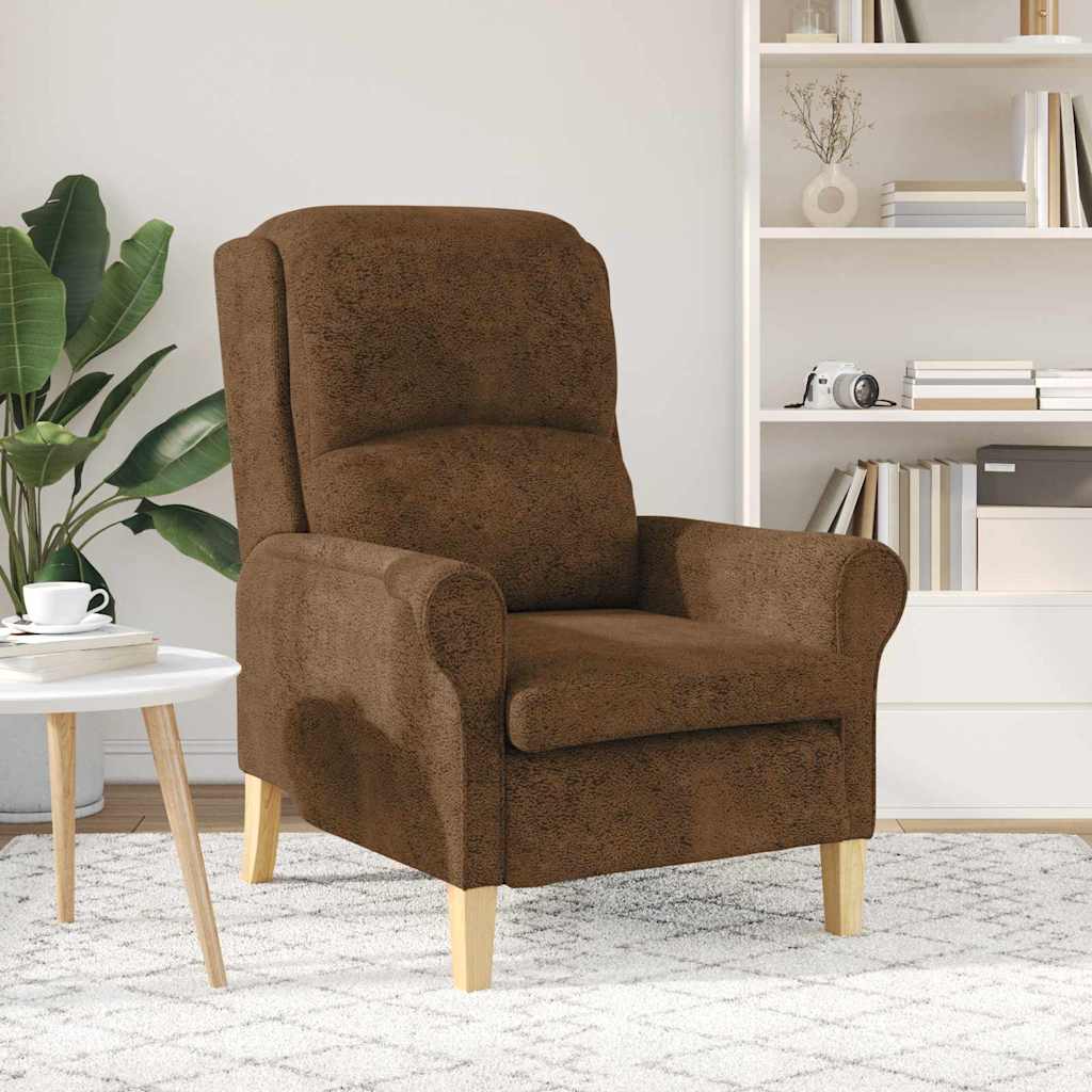 Armchair Brown 76 x 94 x 102 cm Faux leather