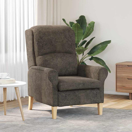 Armchair Dark grey 76 x 94 x 102 cm Faux leather