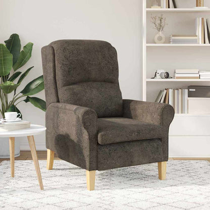 Armchair Dark grey 76 x 94 x 102 cm Faux leather