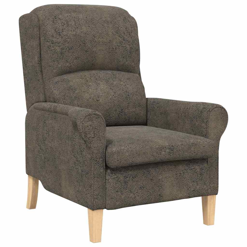 Armchair Dark grey 76 x 94 x 102 cm Faux leather