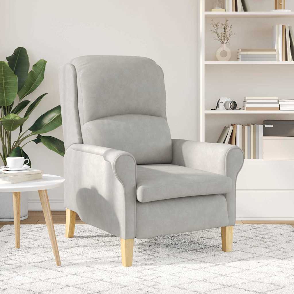 Armchair Light grey 76 x 94 x 102 cm Microfibre