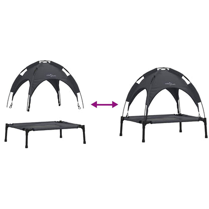 Dog Bed Black M Steel