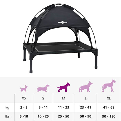 Dog Bed Black M Steel