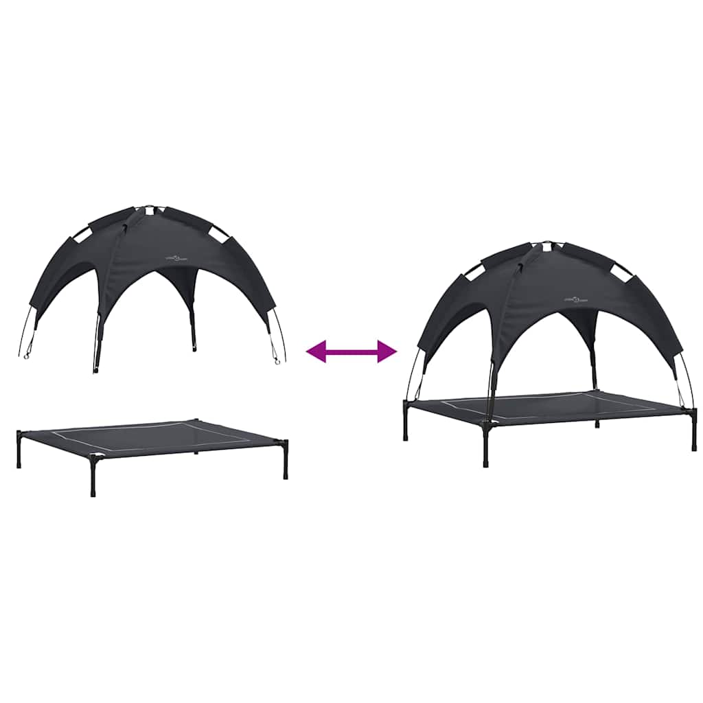 Dog Bed Black L Steel