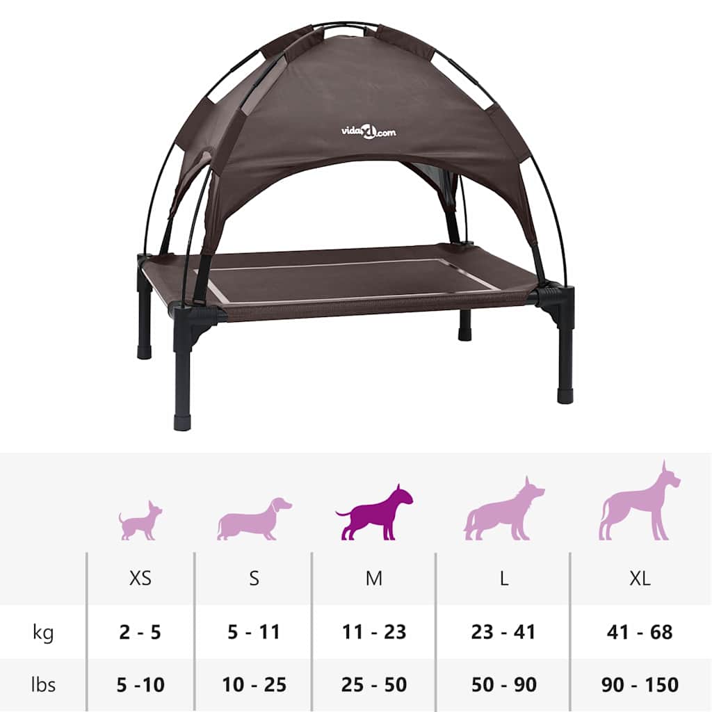 Dog Bed Brown M Steel