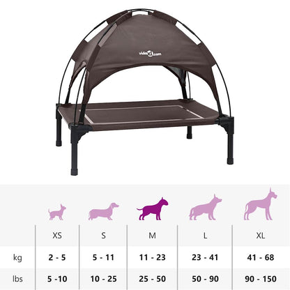Dog Bed Brown M Steel