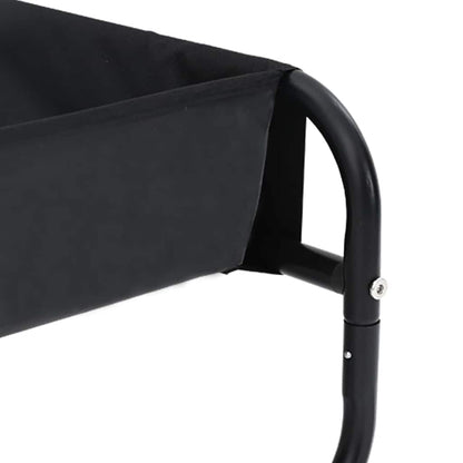 Dog Bed Black ML Oxford Fabric and Steel