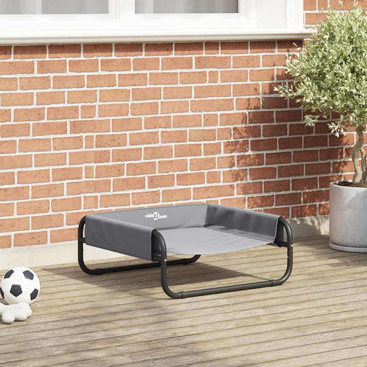 Dog Bed Light grey S Oxford Fabric and Steel