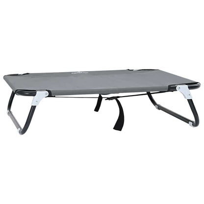 Dog Bed Light Grey M Oxford Fabric and Steel