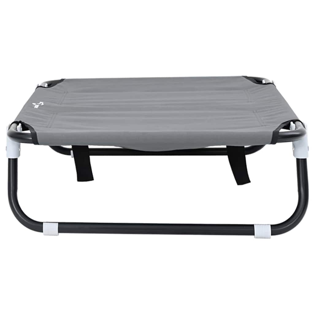 Dog Bed Light Grey M Oxford Fabric and Steel