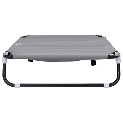 Dog Bed Light grey 90 x 55 x 18 cm Oxford Fabric and Steel