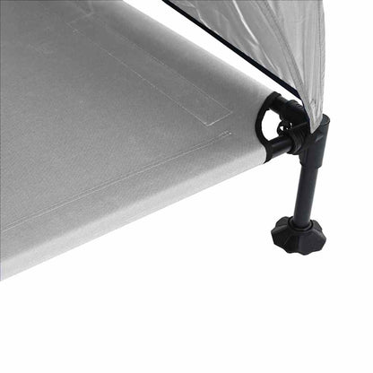 Raised Dog Bed Silver Grey 127 x 81 x 108 cm Fabric and Steel