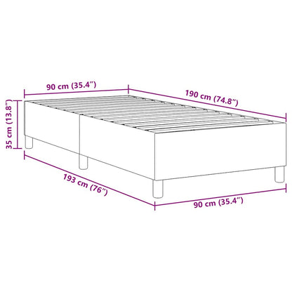 Box Spring Bed Light grey 90 x 190 cm Corduroy fabric