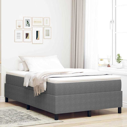 Box Spring Bed Light grey 120 x 190 cm Corduroy fabric