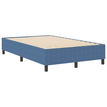 Box Spring Bed Blue 120 x 190 cm Corduroy fabric