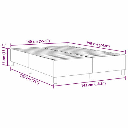 Box Spring Bed Blue 140 x 190 cm Corduroy fabric