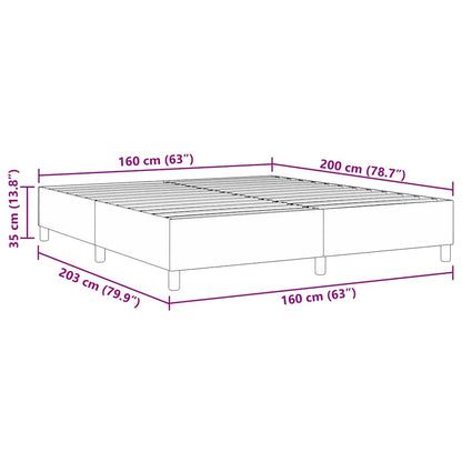 Box Spring Bed Grey Green 160 x 200 cm Corduroy fabric