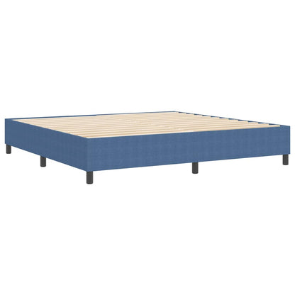 Box Spring Bed Blue 200 x 200 cm Corduroy fabric