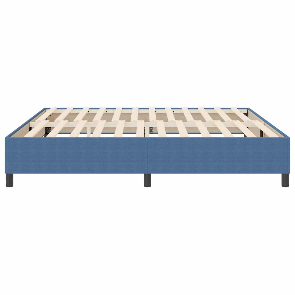Box Spring Bed Blue 200 x 200 cm Corduroy fabric