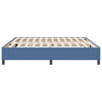 Box Spring Bed Blue 200 x 200 cm Corduroy fabric