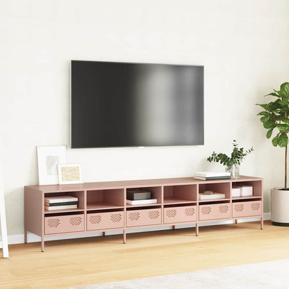 TV Cabinet Pink 202x39x43.5 cm Cold-rolled Steel