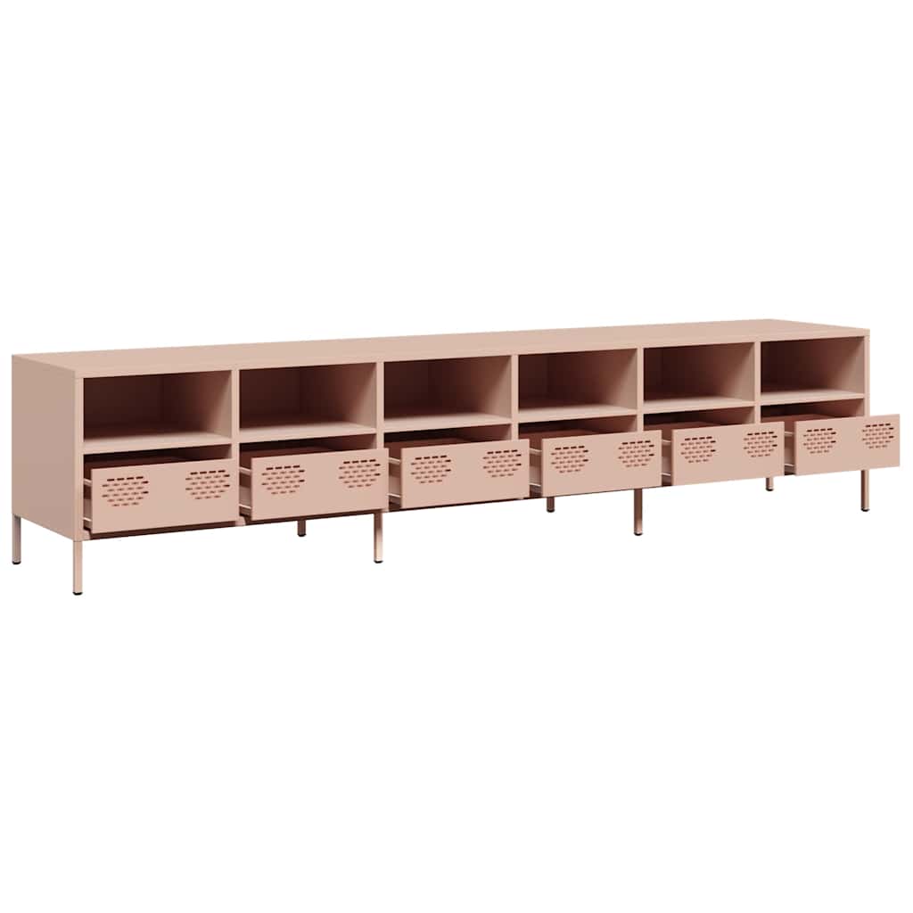 TV Cabinet Pink 202x39x43.5 cm Cold-rolled Steel