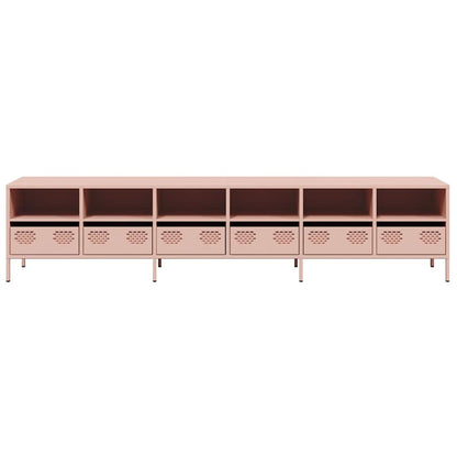 TV Cabinet Pink 202x39x43.5 cm Cold-rolled Steel
