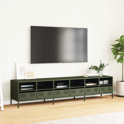 TV Cabinet Olive Green 202x39x43.5 cm Cold-rolled Steel