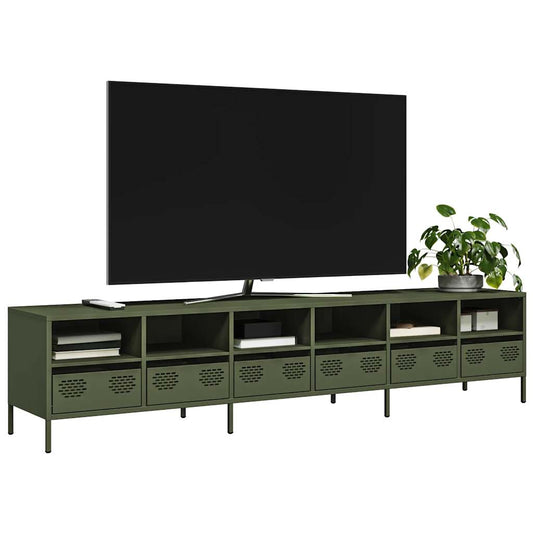 TV Cabinet Olive Green 202x39x43.5 cm Cold-rolled Steel