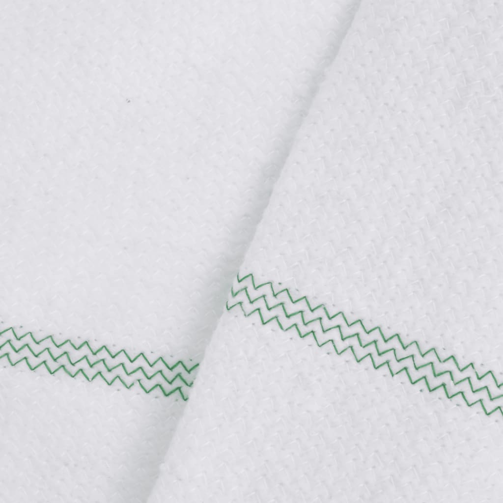 Cleaning Cloths 5 pcs White with Green Stripes 50x60 cm